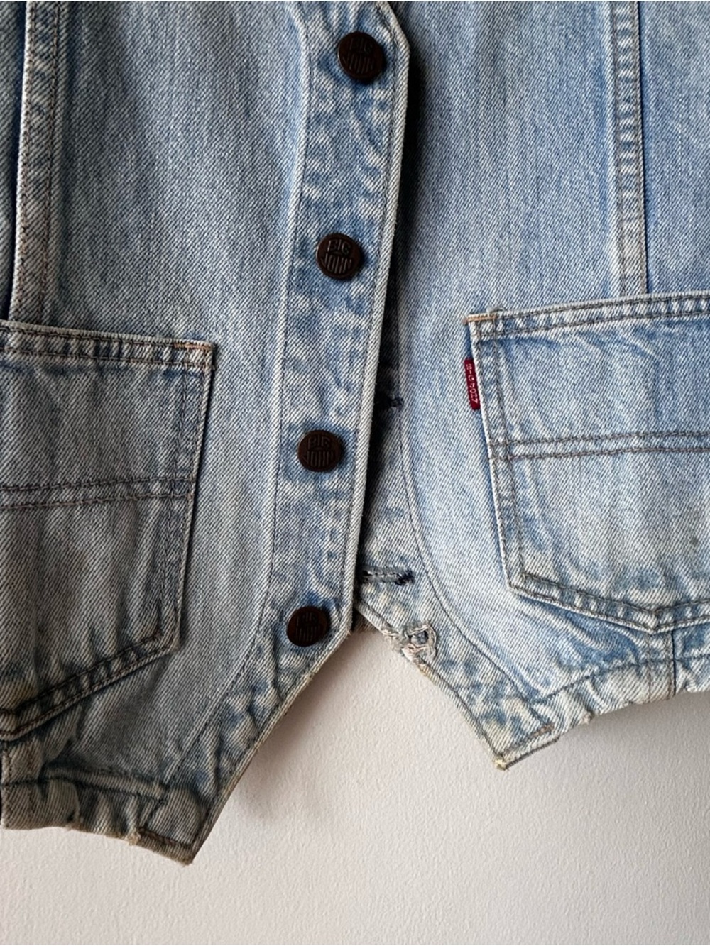 Big John Vintage Men’s Denim Vest Size 40in/ 101.5cm Chest - Picture 9 of 16